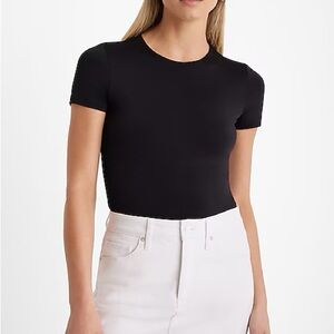 Express black body contour tshirt bodysuit